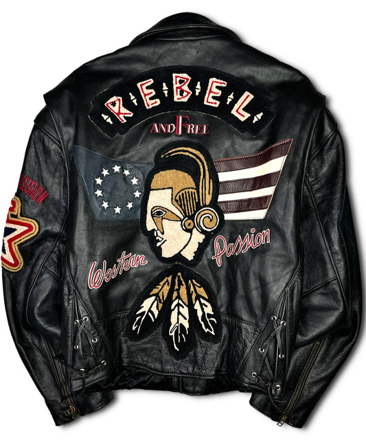 Vintage “Western Passion” biker jacket